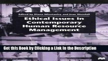 Download Book [PDF] Ethical Issues in Contemporary Human Resource Management (Management, Work and