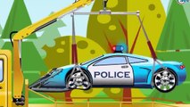Der Streifenwagen mit dem Feuerwehrauto Animierter Zeichentrick in Deutsch Cartoon für Kin