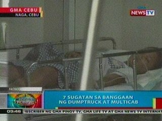 BP:  7 sugatan sa banggaan ng dumptruck at multicab sa Cebu