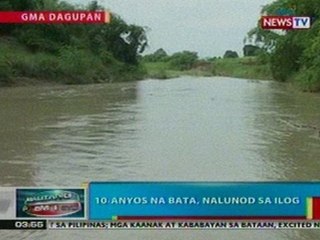 Скачать видео: BP: 10-anyos na bata sa Dagupan, nalunod sa ilog