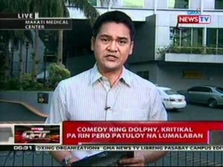 QRT: Comedy King Dolphy, kritikal pa rin pero patuloy na lumalaban