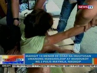 NTG: Mahigit 10 menor de edad na inuutusan mangholdap at mandukot ng 2 Pulis-Maynila, nasagip