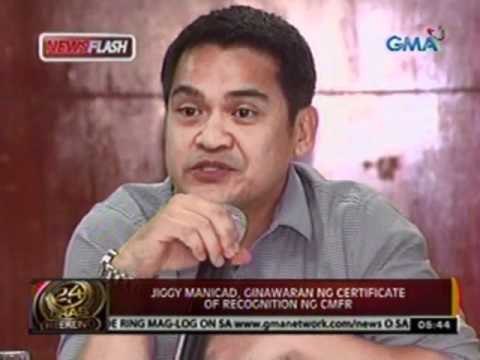 24oras: Jiggy Manicad, ginawaran ng certificate of recognition ng CMFR