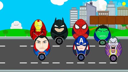Fun Cars for Kids   Learn Colors w Suprise Eggs Spiderman Batman Videos for Children