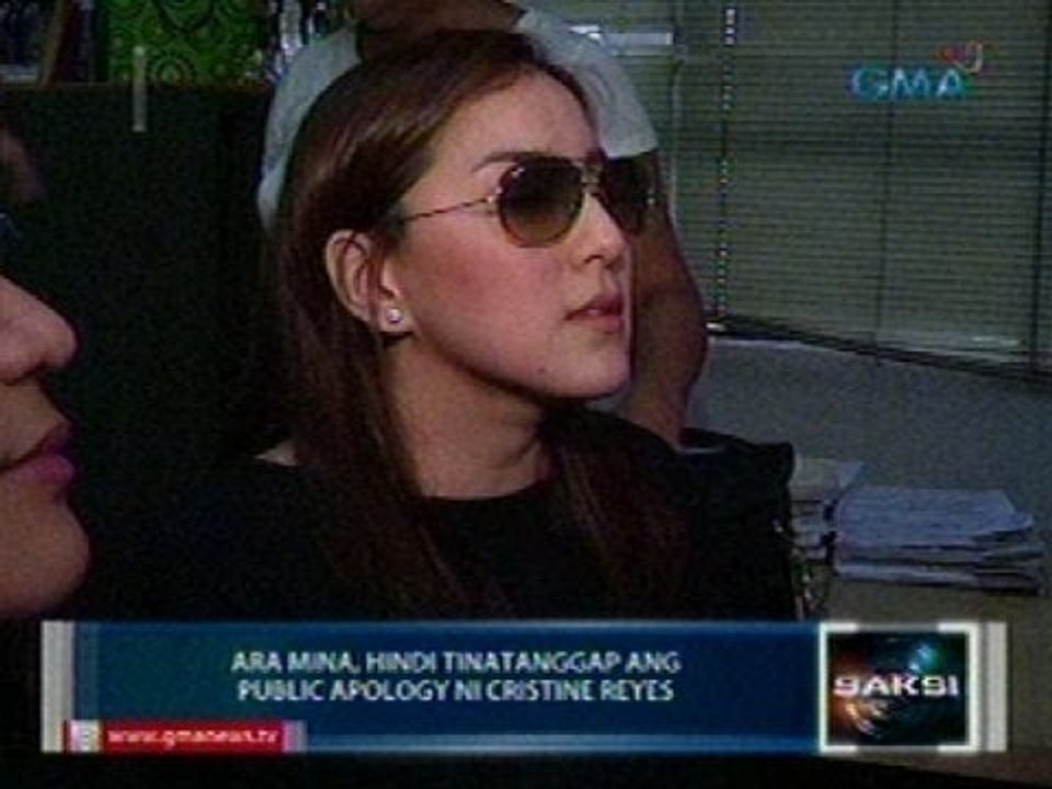 Saksi: Ara Mina, 'di tinatanggap ang public apology ni Cristine Reyes