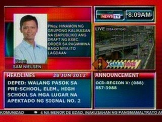 DB: PNoy, hinamon ng Grupong Kalikasan na isapubliko ang draft ng exec. order sa pagmimina