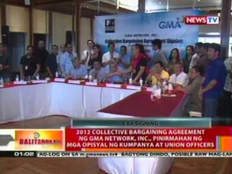 BT: 2012 CBA ng GMA Network, Inc., pinirmahan ng mga opisyal ng kumpanya at union officers