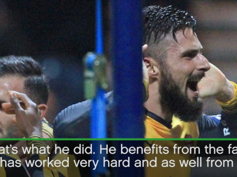 Giroud responded in the 'right way' - Wenger