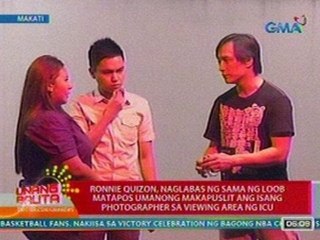 UB: Ronnie Quizon, naglabas ng sama ng loob tungkol sa nakapuslit na photographer sa ospital