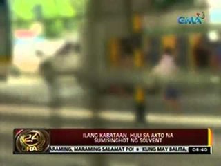 24 Oras: Ilang kabataan, huli sa akto na sumisinghot ng solvent