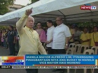 NTG: Manila Mayor Lim, itinangging pinagbanataan niya ang buhay ni Vice Mayor Moreno