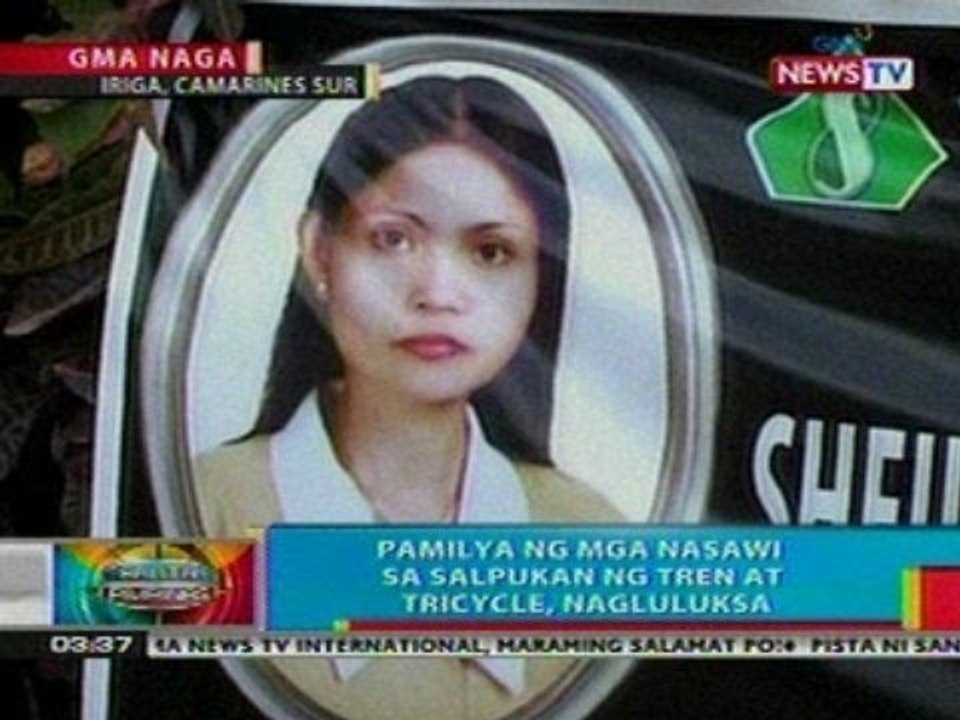 BP: Pamilya ng mga nasawi sa salpukan ng tren at tricycle sa Camarines, nagluluksa