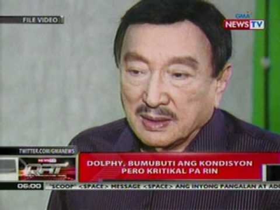 QRT: Dolphy, bumubuti ang kondisyon pero kritik...