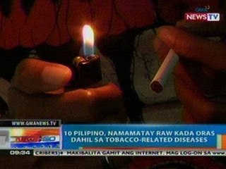 NTG: 10 Pilipino, namamatay daw kada oras dahil sa tobacco-related diseases