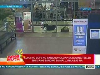UB: Kuha ng CCTV ng panghoholdap sa roving teller ng isang bangko sa mall, inilabas na