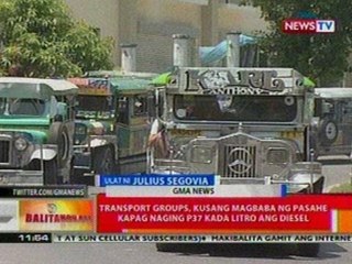 BT: Transport groups, kusang magbababa ng pasahe kapag naging P36 kada litro ang diesel