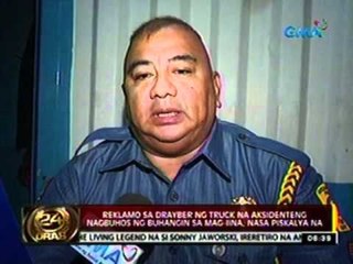 24oras: Reklamo sa driver ng truck na aksidenteng nagbuhos ng buhangin sa mag-iina, nasa piskalya na