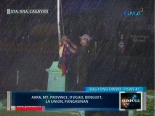 Saksi: Bagyong Dindo, nag-landfall na sa extreme Northern Luzon