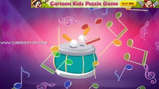 Kids Learning Musical Instruments Sounds  - cartoon kids puzzle game -  Video for Kids