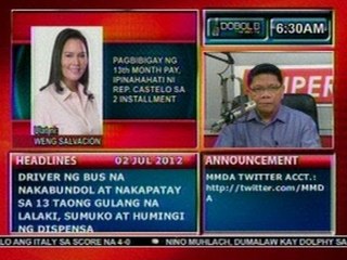 DB: Pagbibigay ng 13th month pay, ipinahahati ni Rep. Castelo sa 2 installment