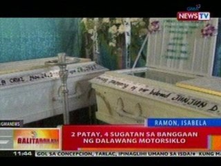 BT: 2 patay, 4 sugatan sa banggaan sa Isabela ng 2 motorsiklo