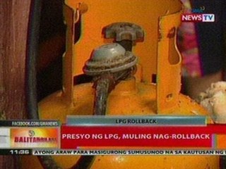 BT: Presyo ng LPG, muling nag-rollback
