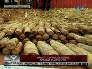 24 Oras: Mahigit 300 vintage bombs, nasabat sa junk shop sa Cebu