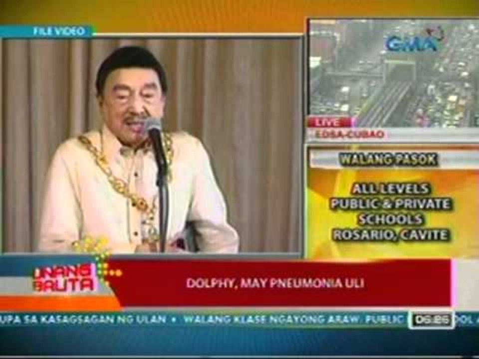 UB: Dolphy, may pneumonia uli
