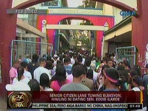 24 Oras: Senior citizen lane tuwing eleksyon, hinihiling ni dating Sen. Eddie Ilarde