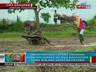 BP: 300 ektaryang lupang sakahan sa Pangasinan, hindi matamnan ng magsasaka