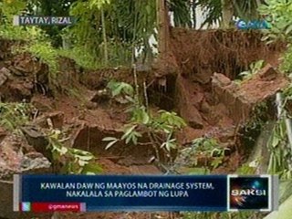 Saksi: Pader ng bahay at kinatitirikang lupa sa Rizal, gumuho