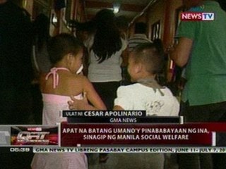 Video herunterladen: QRT: 4 na batang pinababayaan ng ina, sinagip ng Manila Social Welfare