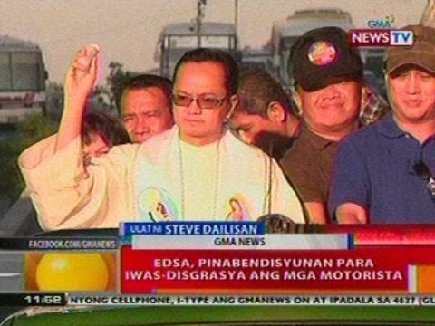 BT: Edsa, pinabendisyunan para iwas-disgrasya ang mga motorista