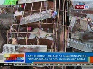 NTG: Ilang residente malapit sa gumuhong pader sa Valenzuela, pinagbabaklas na ang bahay