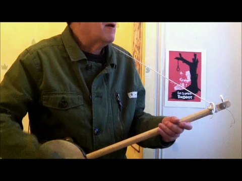 TOM DOOLEY on Homemade Electric One String Banjo