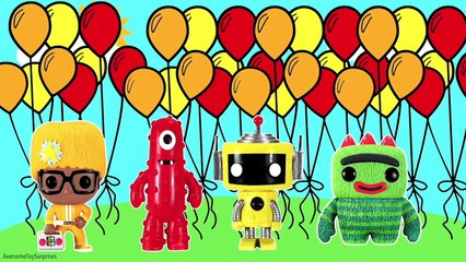 Yo Gabba Gabba Learn Colors Coloring Page! Fun Coloring Activity with DJ Lance Muno Plex Brobee