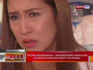 BT: Jolina Magdangal, aksidenteng nahulog sa backstage ng Party Pilipinas