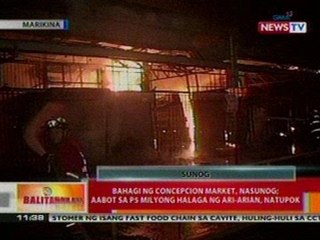 BT: Bahagi ng Concepcion market sa Marikina, nasunog