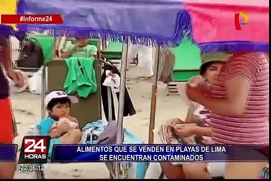 Alimentos que se venden en playas de Lima están contaminados