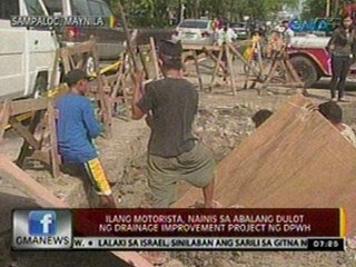 24 Oras: Ilang motorista, naiinis sa abalang dulot ng drainage improvement project ng DPWH