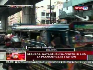 QRT:  Granada, natagpuan sa center island sa paanan ng LRT station sa Cubao