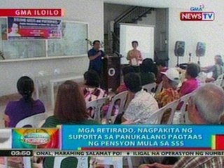 BP: Mga retirado sa Iloilo, nagpakira ng suporta sa panukalang pagtaas ng pensyon mula SSS
