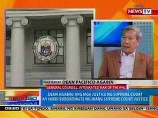 NTG: Dean Agabin: Ang mga justice ng SC ay hindi subordinate ng ibang SC justice