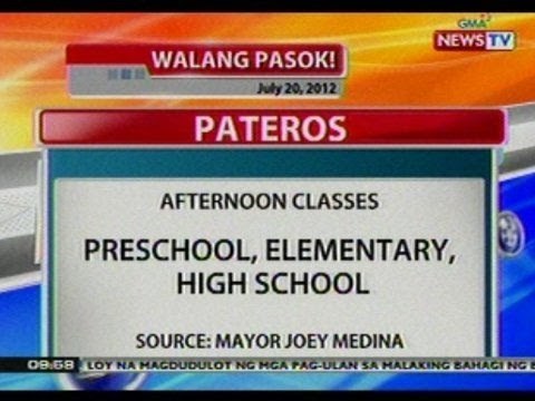 NTG: Update sa mga suspendidong klase ngayong araw
