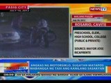 NTG: Angkas ng motorsiklo, sugatan matapos mabangga ng taxi ang kanilang sasakyan sa Pasig