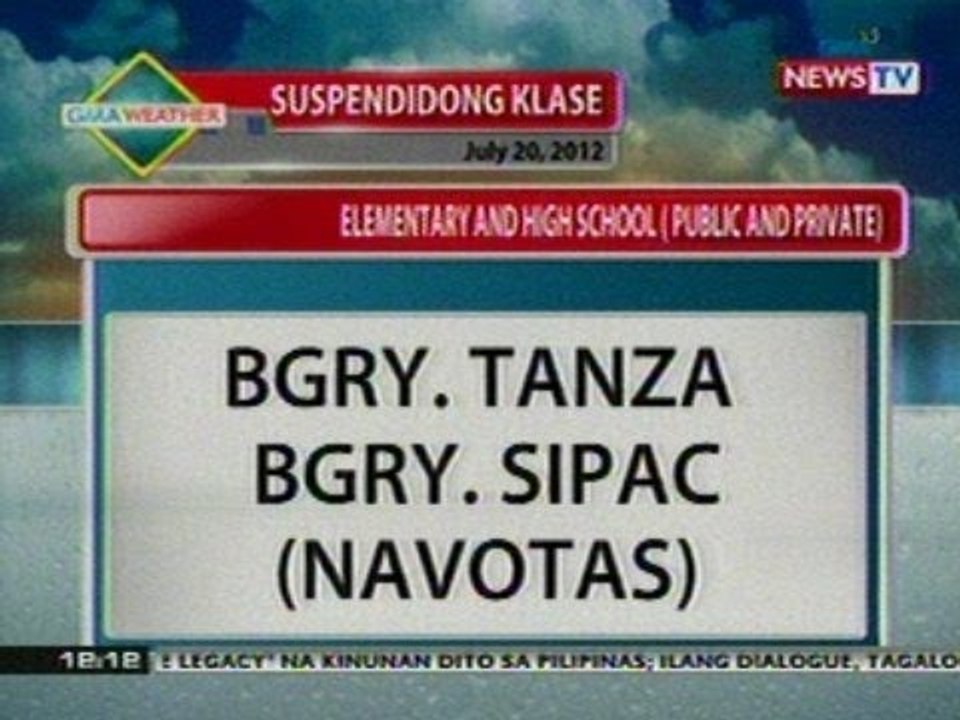 BT: Class supension (July 20, 2012)