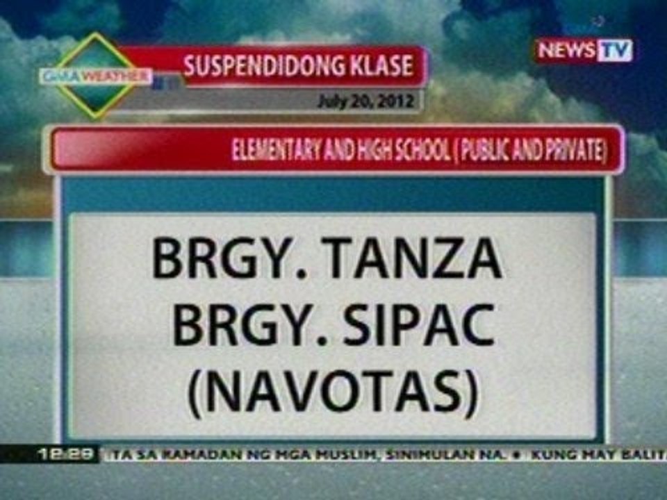BT: Suspension of classes update (July 20, 2012)
