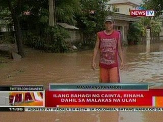 BTIlang bahagi ng Cainta, binaha dahil sa malakas na ulan