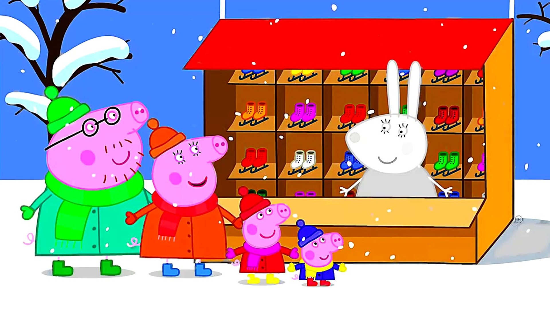 Peppa Pig Learns To Ice Skate Coloring Pages Peppa Pig Coloring Book Dailymotion Video