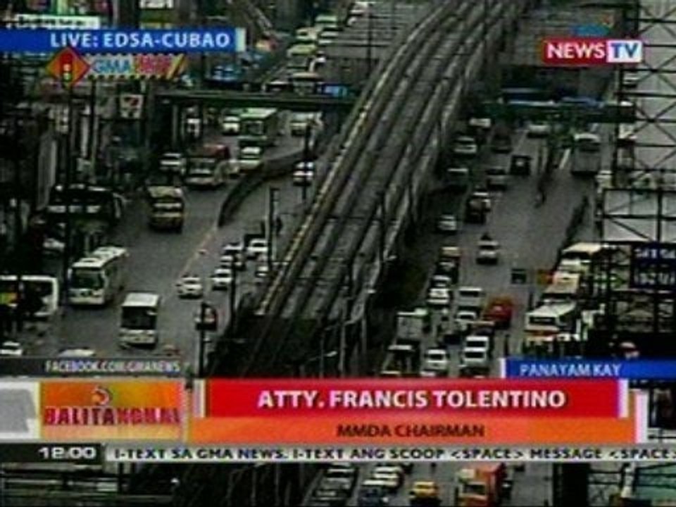 BT: Update sa traffic sa EDSA-Cubao
